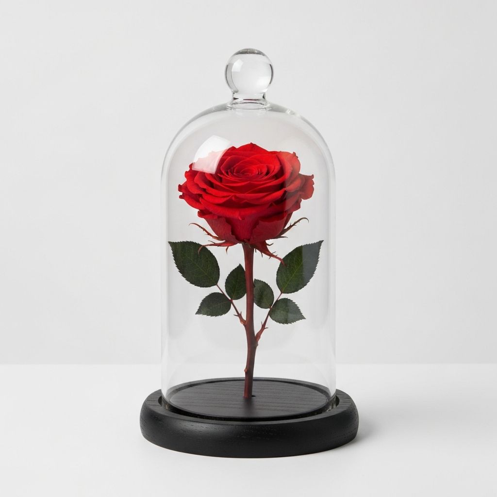 Eeuwige Roos in Glazen Stolp