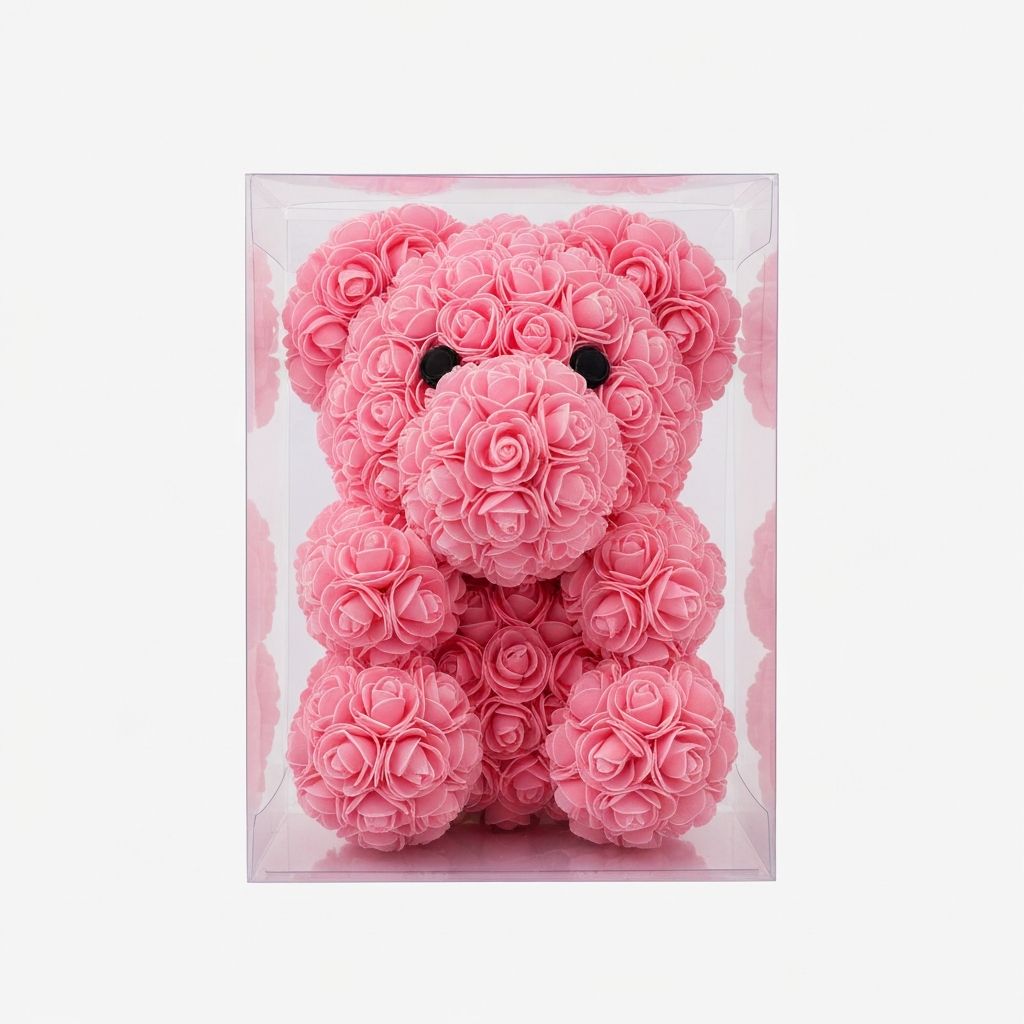 Mini Roosbeer Roze - 25cm