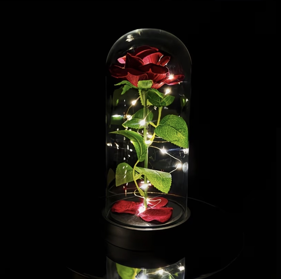 Rose in Glass - 22cm afbeelding 2